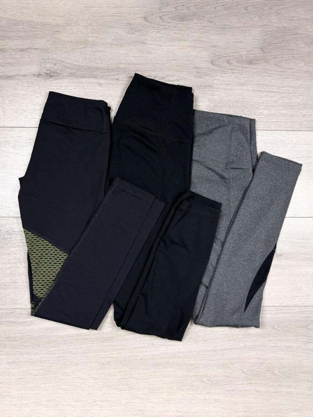 Bundle of 3 Leggings Head & Pheel Womens Mesh Black XS